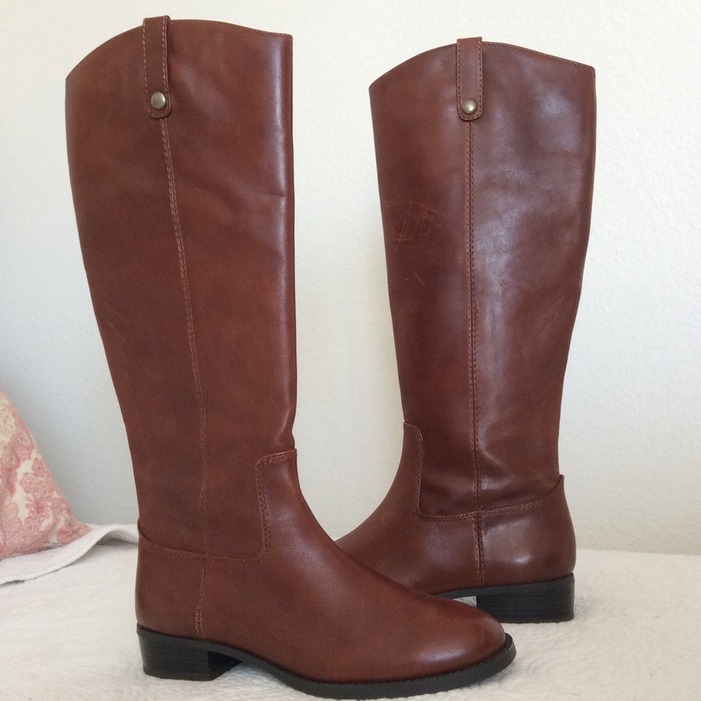 Brown Leather riding style boots